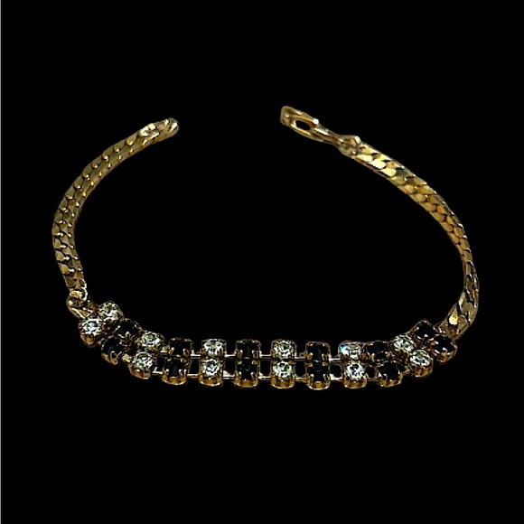 Very Rare 1940’s/50’s Gold-tone Gemstone Bracelet - Picture 9 of 12